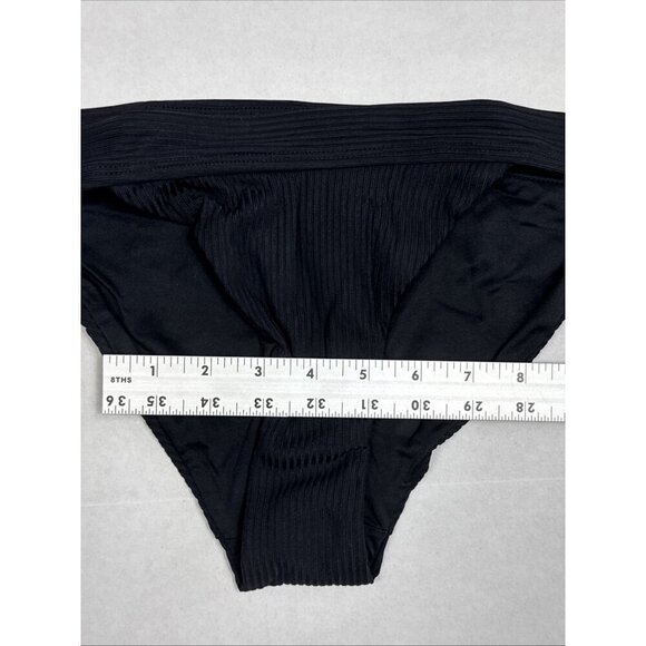 Andie Women's M Banded Cheeky Ribbed Swim Bottom Black NWT 9586 - Picture 5 of 16